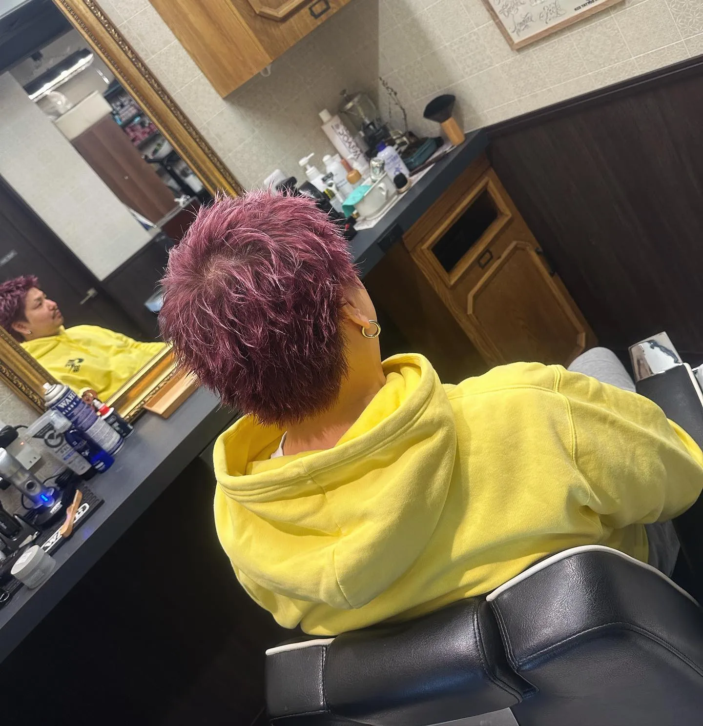 spiky short× pink purple🌸